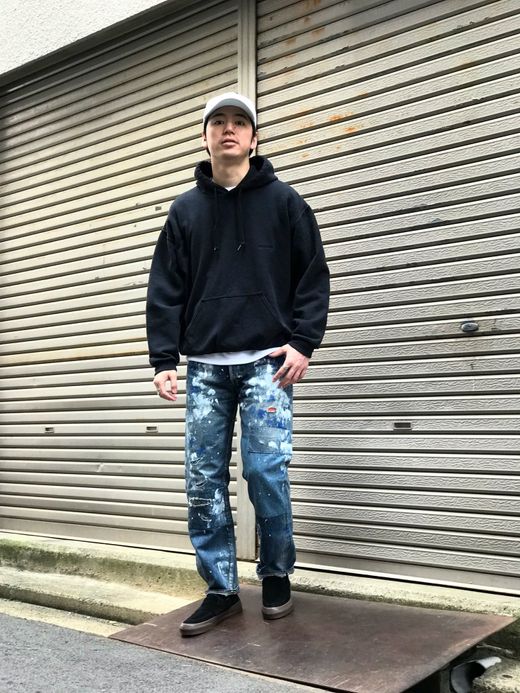 ANACHRONORM AN070 / PAINT REMAKE DENIM PANTS / INDIGO