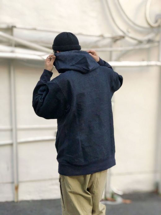 THE UNION TBO00005 / DENIM PULLOVER HOOD / BLUE DENIM