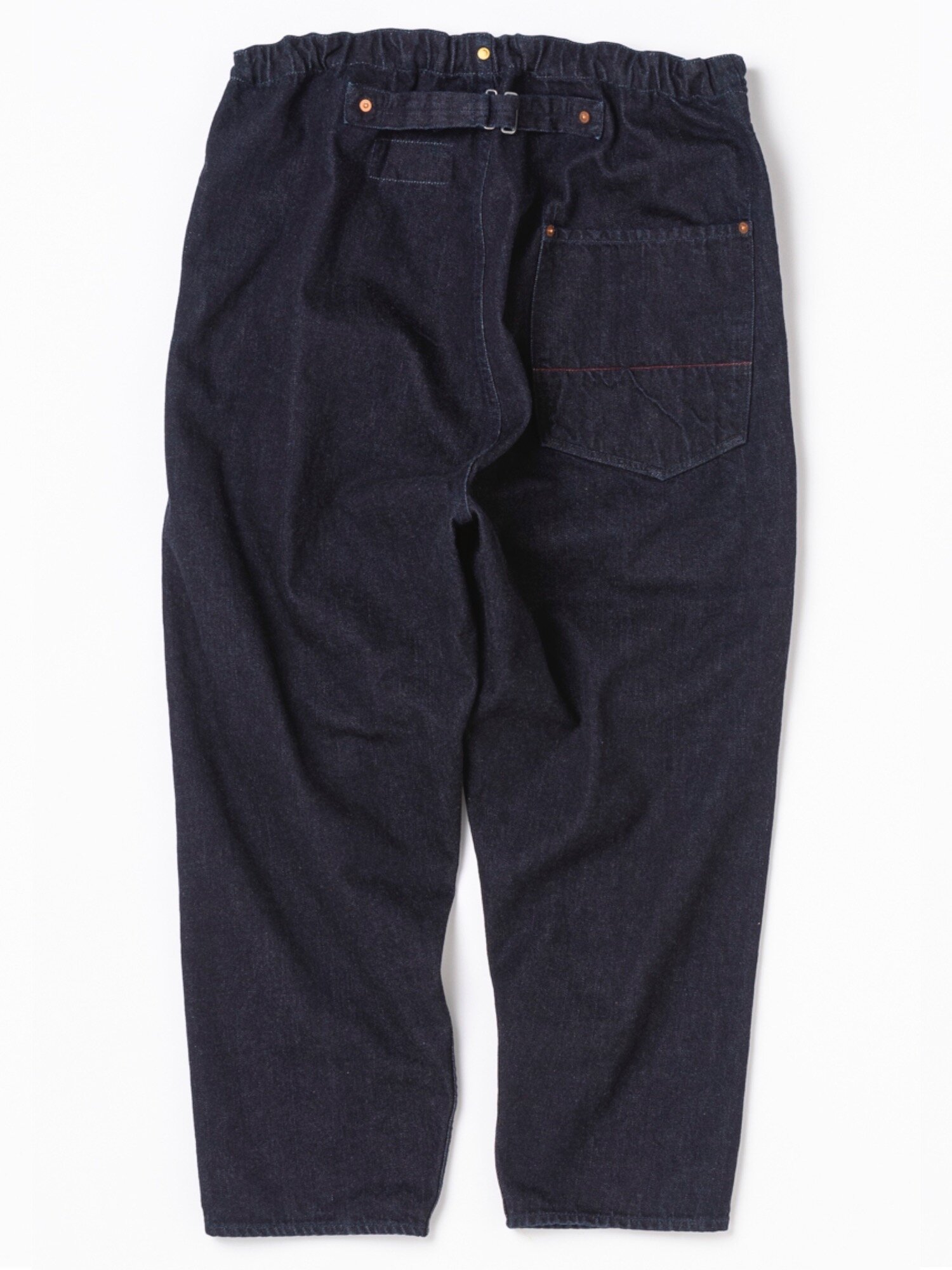 ANACHRONORM AN120 / CINCHBACK DENIM EASY PANTS / INDIGO ONE WASH