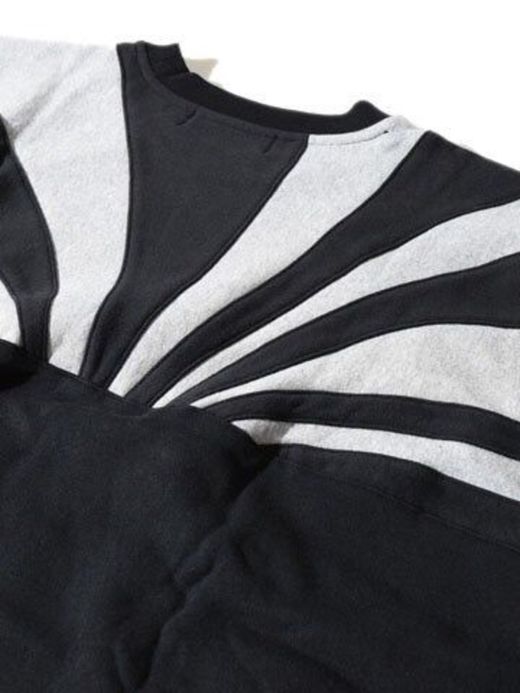 ALDIES A1404020 / SHOULDER SWITCHING BIG SWEAT / BLACK