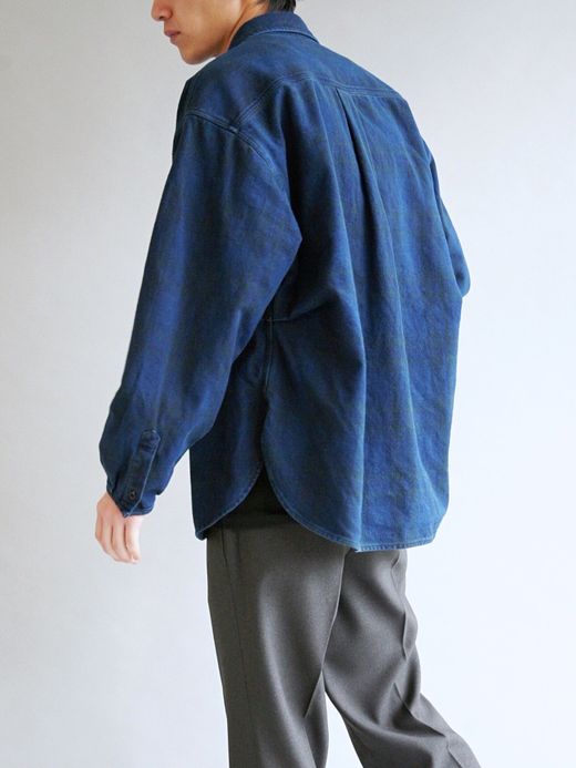 ANACHRONORM AN039 / RESIZE SHIRT / INDIGO AGING WASH