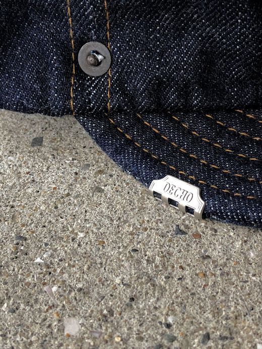 ANACHRONORM ANDC-043 / DENIM BALL CAP / INDIGO×GOLD ST.