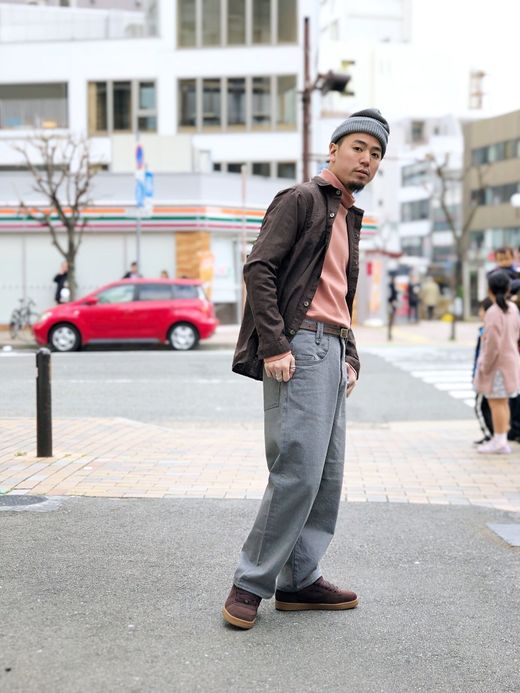 VOO VOO-904 / LINEN ALLROUND SHIRTS / BROWN