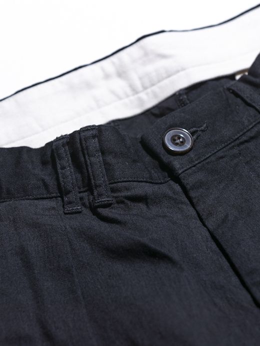 ANACHRONORM AN108 / DENIM TUCK WIDE TROUSERS / BLACK