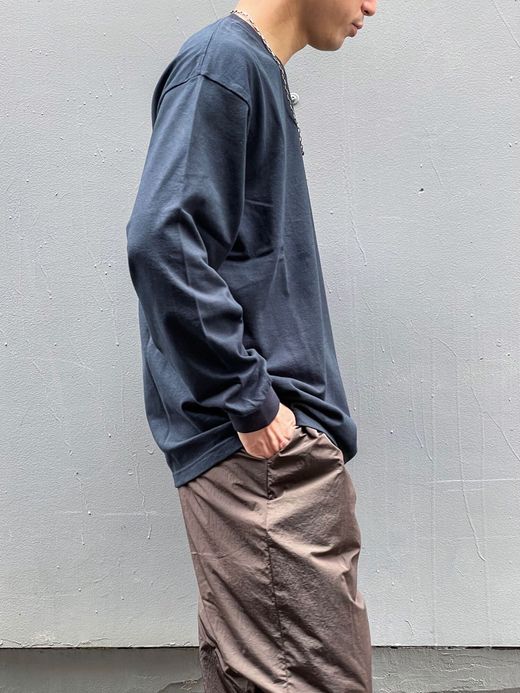 S.F.C SFCSS21CSO02 / BASIC L/S TEE / NAVY