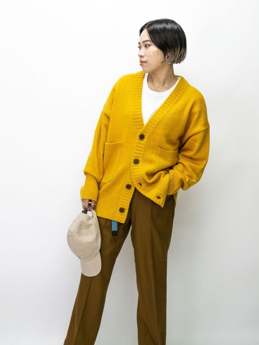 VOO VOO-1062 / FAT RIB CARDIGAN / Mustard