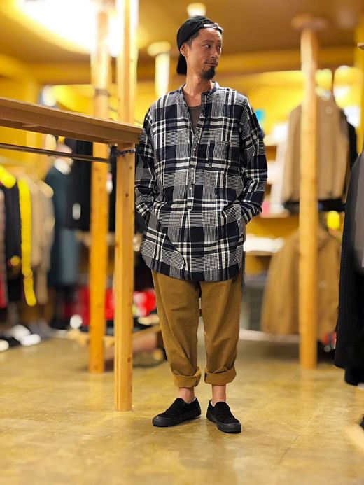 ANACHRONORM AN002 / PULLOVER LONG SHIRT / INDIGO(ONE WASH)