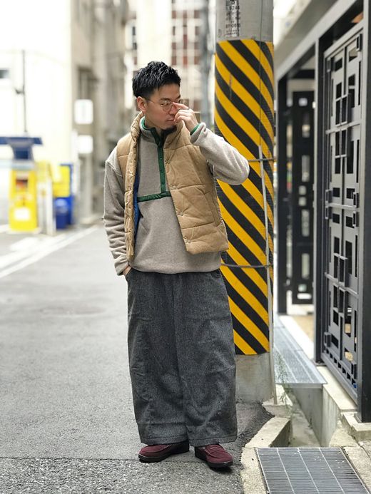 VOO VOO-930 / WAXED BALLOON VEST / BEIGE