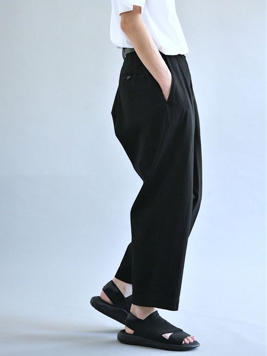 ANACHRONORM AN046 / OW DENIM TUCK WIDE PANTS / BLACK OW