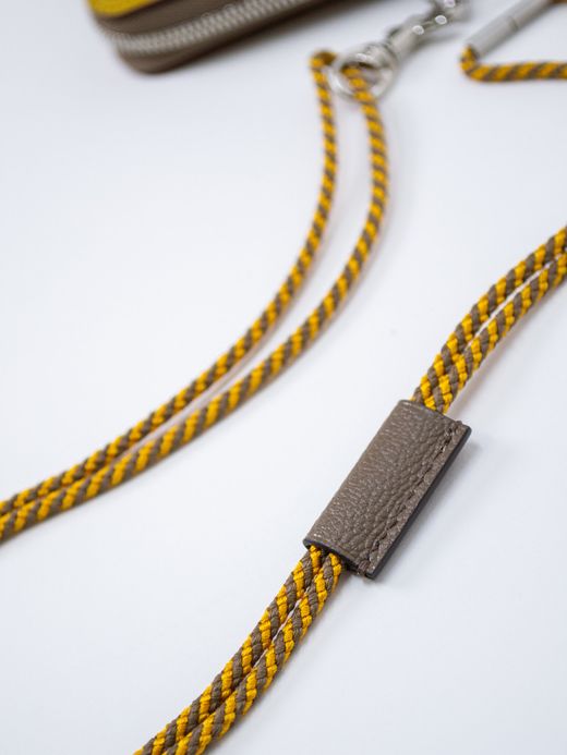 ITUAIS MONTADO NECK MINI WALLET / YELLOW/GREIGE
