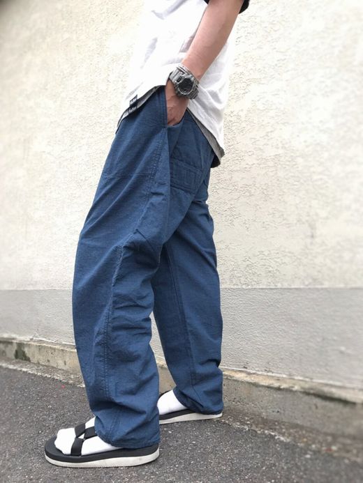 ANACHRONORM Chambray Easy Pants / DK.indigo