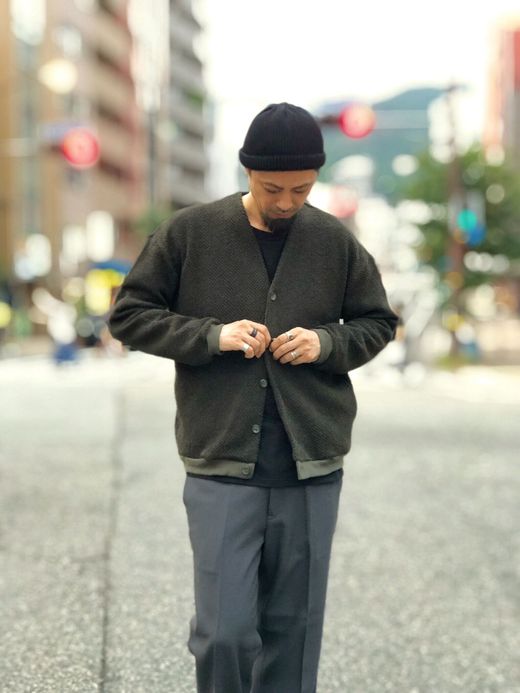 Spinner Bait 212IK / アイスランディックウールカーディガン / オリーブ