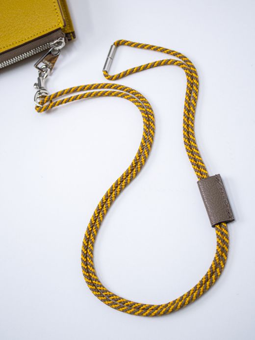 ITUAIS MONTADO NECK MINI WALLET / YELLOW/GREIGE