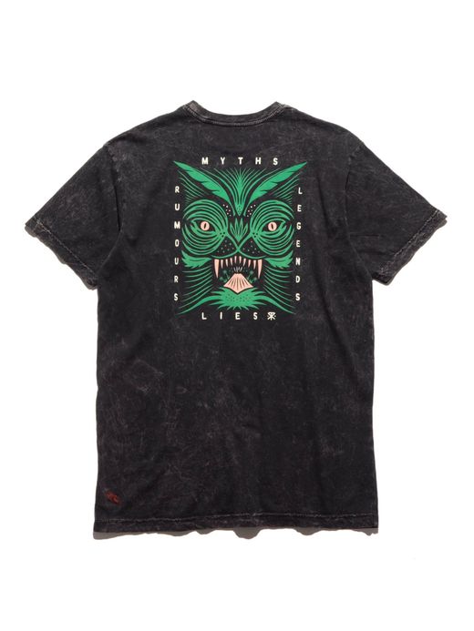 ROARK REVIVAL RT708 / "JUNGLE LUCIDUM" DYED TEE / BLACK