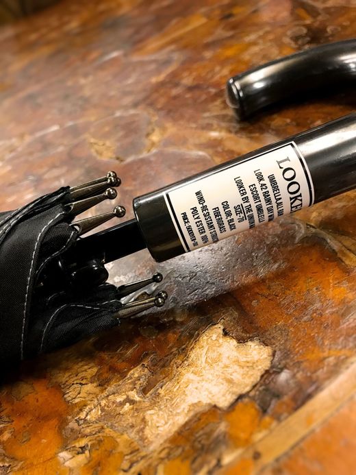 LOOKER Rainy Day Woman Escort Umbrella / black/white