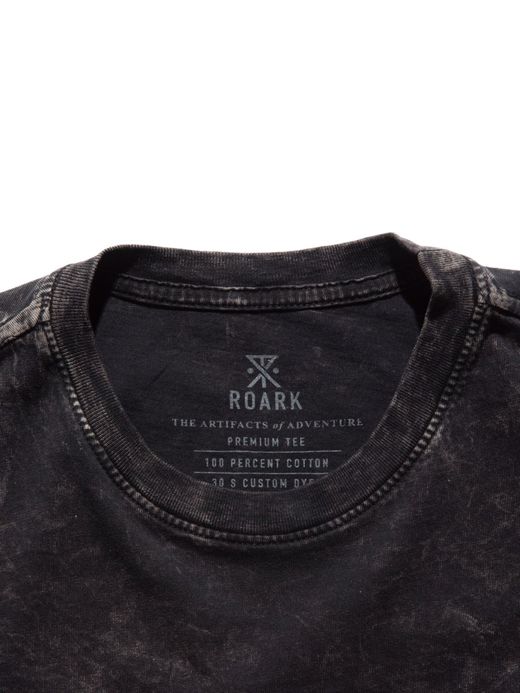 ROARK REVIVAL RT708 / "JUNGLE LUCIDUM" DYED TEE / BLACK