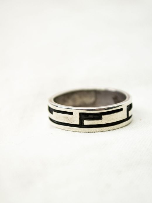 Indian Jewelry HOPI OVERLAY RING / TYPE E