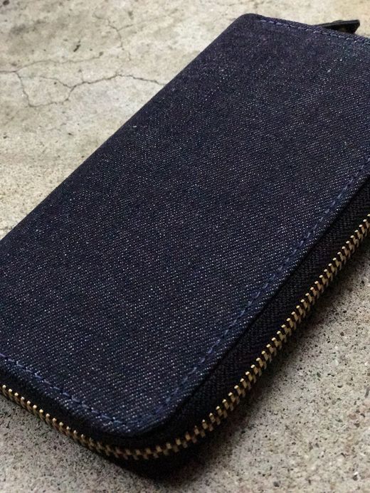 ANACHRONORM ANBB032 / DENIM LONG WALLET / IND×BLK