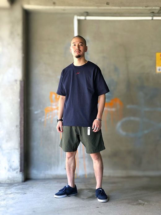 LOOKER LOOK.92 / SUN&MOON TEE / NAVY/RED