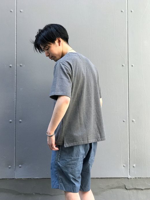 ROTOTO R7006 / MELANGE COTTON POCKET KNIT S/S / D.GRAY