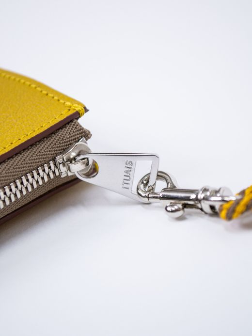 ITUAIS MONTADO NECK MINI WALLET / YELLOW/GREIGE