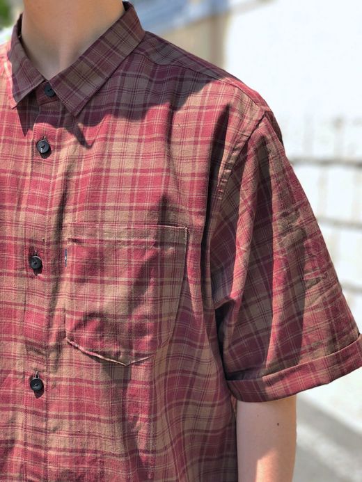 THE UNION Beige Half Shirts / beige×red