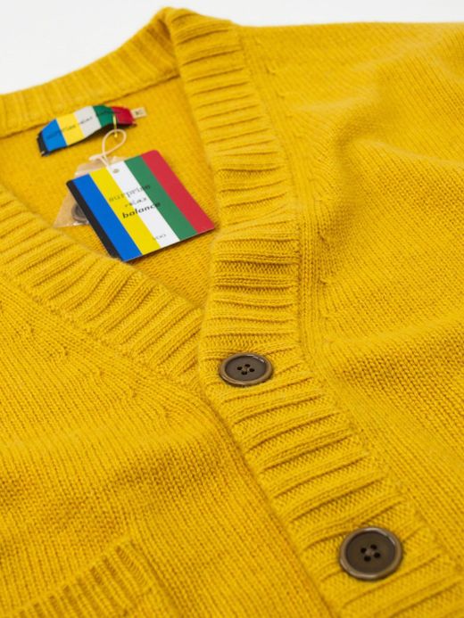 VOO VOO-1062 / FAT RIB CARDIGAN / Mustard