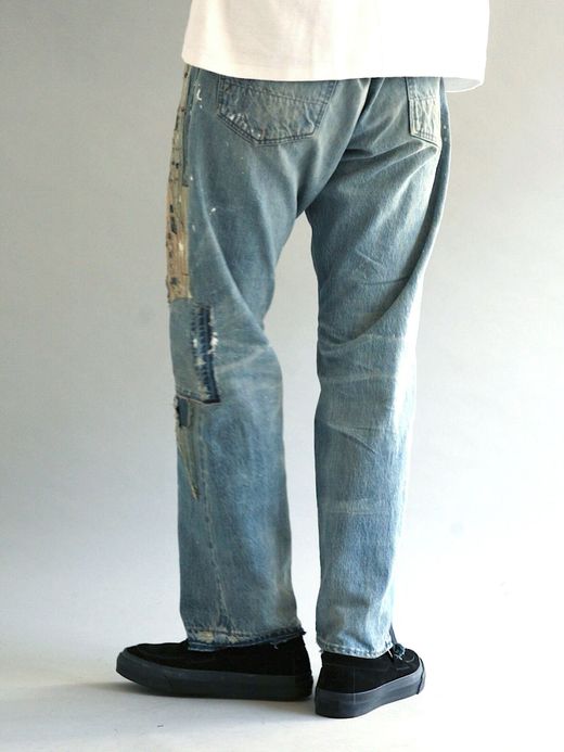 ANACHRONORM AN089 / 20AW PATCHWORK REMAKE DENIM PANTS / INDIGO
