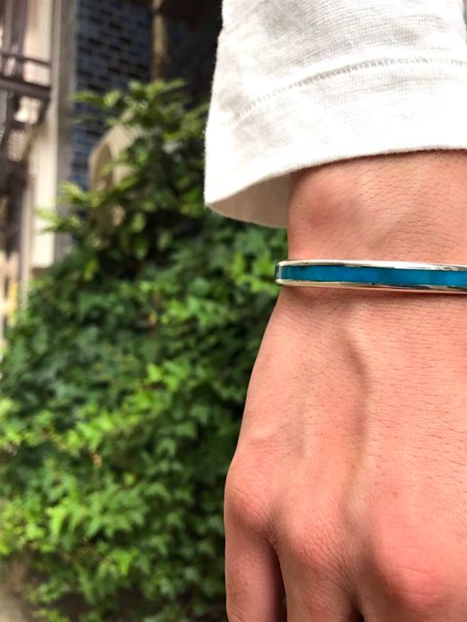 Indian Jewelry LARRY LORETTO INLAY BANGLE / TYPE A