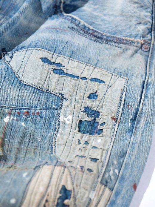 ANACHRONORM AN089 / 20AW PATCHWORK REMAKE DENIM PANTS / INDIGO