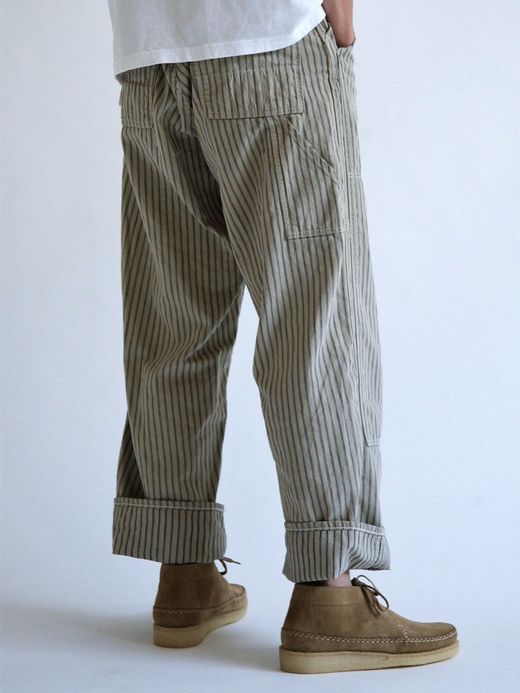 ANACHRONORM AN099 / DOUBLE KNEE PAINTER PANTS / HICKORY STRIPE