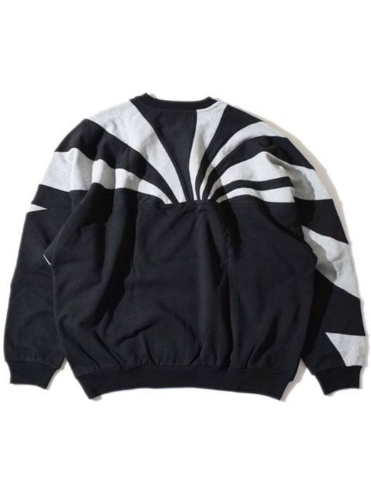 ALDIES A1404020 / SHOULDER SWITCHING BIG SWEAT / BLACK