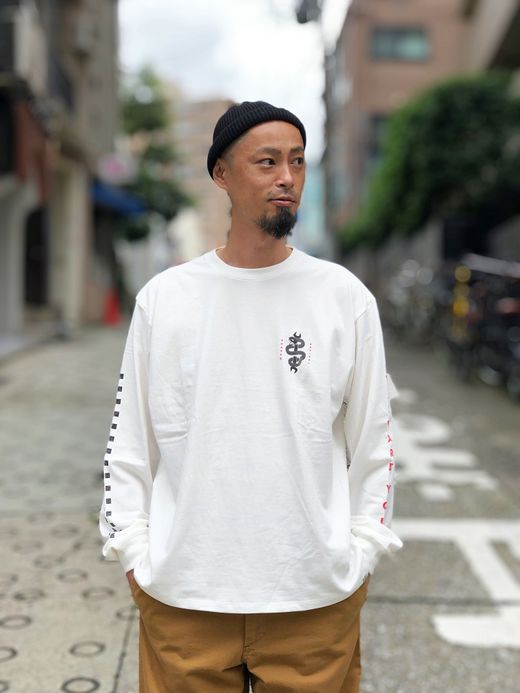 ROARK REVIVAL RLTJ553 / "WRENCHED" L/S TEE / WHITE