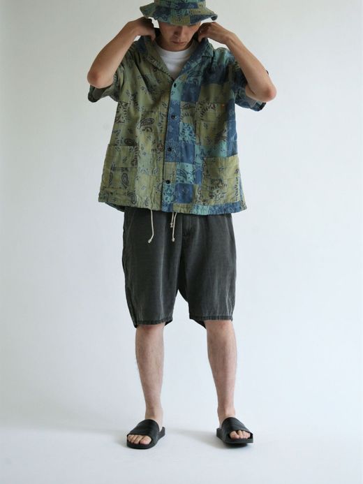 ANACHRONORM AN106 / S/S PATCH WORK COVERALL SHIRT / B.GRAY