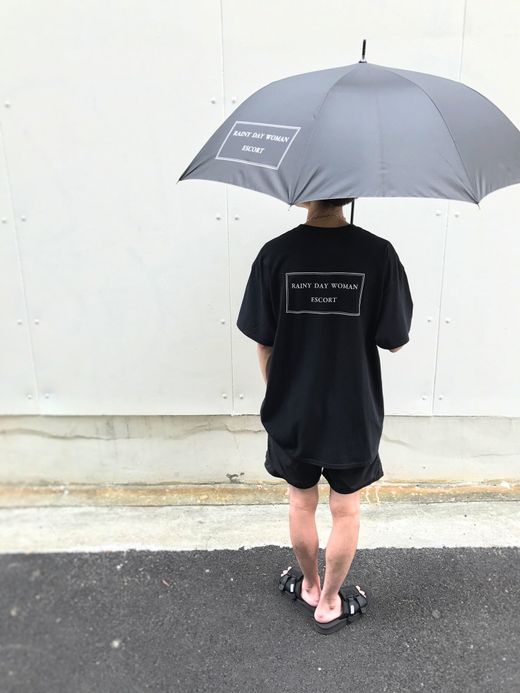 LOOKER Rainy Day Woman Escort Umbrella / black/white