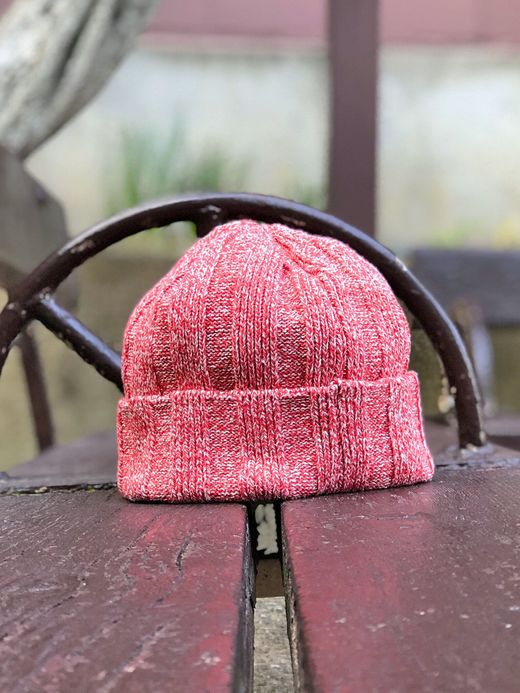 ROTOTO Mixed Silk Cotton Beanie / red