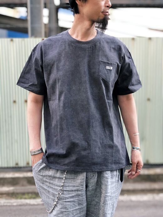  OK191-007 / CRACK PUSH TEE(LOOSE) / BLK