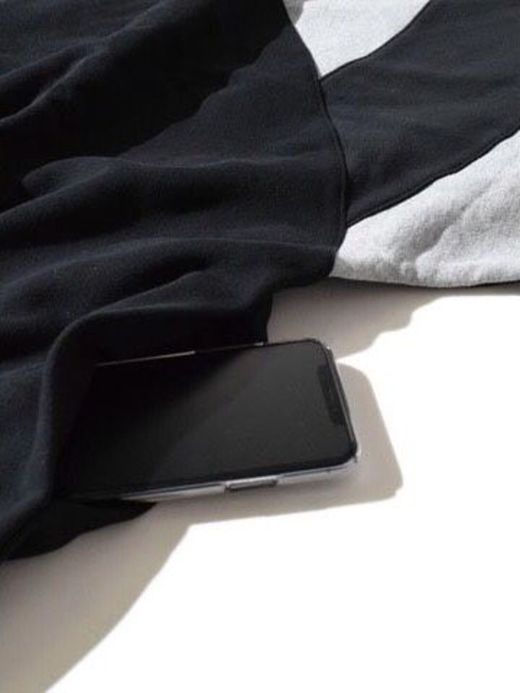 ALDIES A1404020 / SHOULDER SWITCHING BIG SWEAT / BLACK