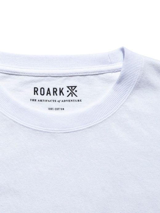 ROARK REVIVAL RTJC700 / "OPEN ROADS OPEN MINDS" TEE / WHITE