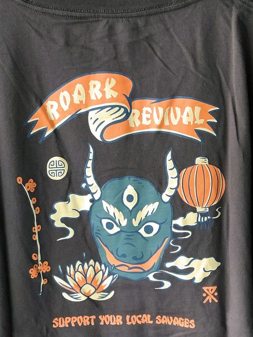 ROARK REVIVAL RTJD505 / "NOODLE HOUSE" TEE / CHARCOAL
