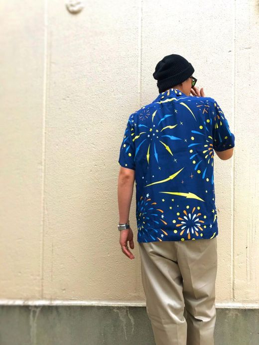 THE UNION Aloha Shirts Made By Aloha Brossam / navy