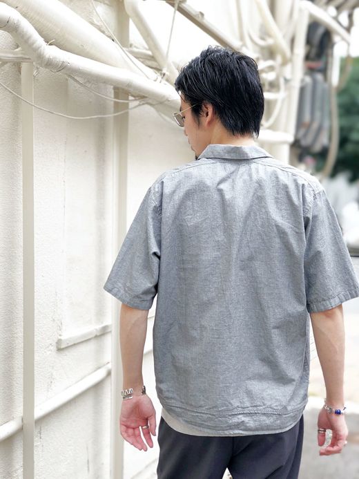 remilla プルデクト五分シャツ / GRY.MK