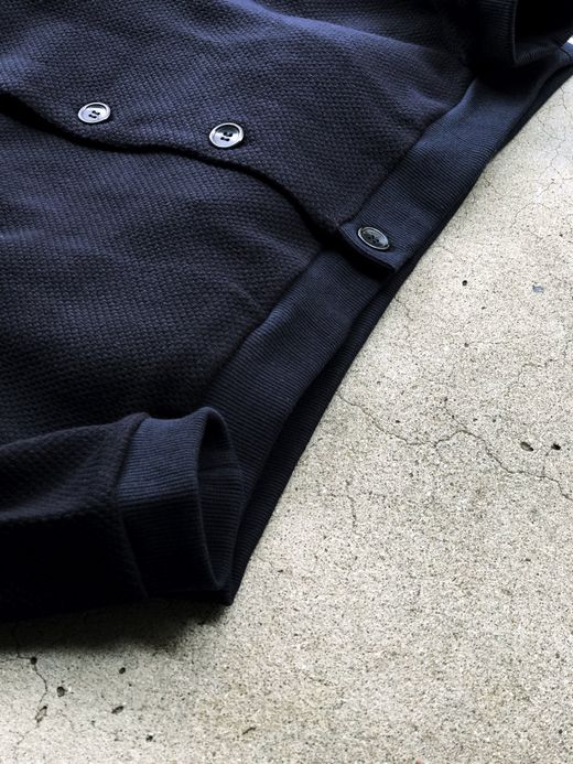 Spinner Bait 212LK / ローゲージストレッチカノコWフェイスカーディガン / ネイビー