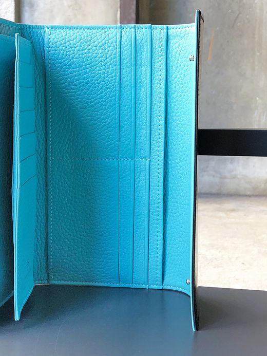 TSUNAIHAIYA BRINCADEIRA LONG WALLET / BLACK LIGHT BLUE