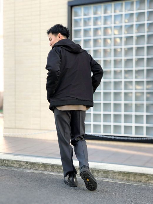 ROARK REVIVAL RJJ550 / HOODED COACHES JACKET / BLACK