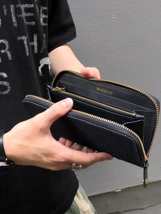 ANACHRONORM ANBB032 / DENIM LONG WALLET / IND×BLK