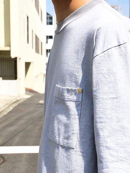 ANACHRONORM Sulfur Dye L/S Pocket T-S / silver gray