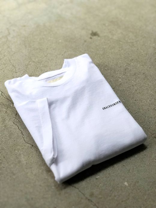ANACHRONORM NM-TS06 / EMBROIDERED S/S T-S / WHITE BK