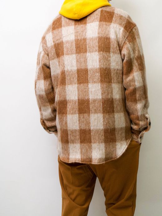 MP-20AW006 / BERKELEY OVER SHIRTS (SHAGGY CHECK) / CAMEL