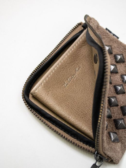 THE UNION TCL00083 / STUDS HALF WALLET / GREIGE